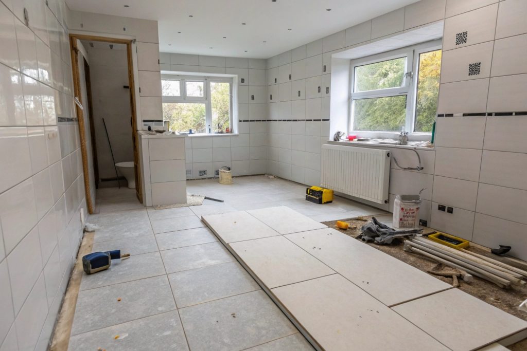 Hobart bathroom renovation ready for waterproofing membrane installation