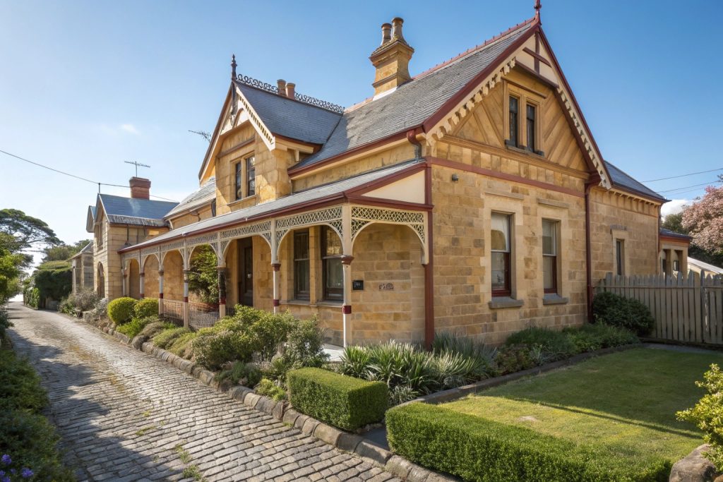 Heritage sandstone cottage in Battery Point Hobart requiring period bathroom renovation