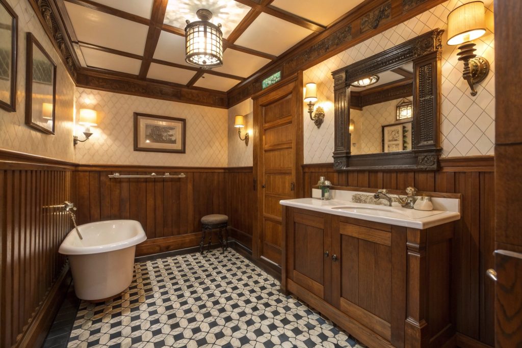 Heritage bathroom design with traditional tiles and authentic period features Battery Point